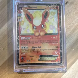 Pokemon Flareon EX Full Art Holo Ultra Rare 170 HP Card 2016 RC6/RC32 - Image 1