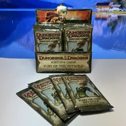 Box of 27 Sealed Booster Packs Fury ofthe Feywild D&D Fortune Cards NEW 2011 MtG - Image 1