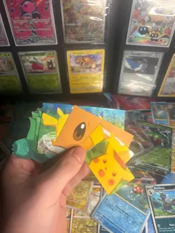 Pokemon Card Lot 150+ Multi Language + Holo/Foil +2 Top Loaders + Stickers - Image 5