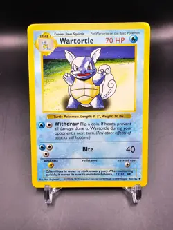 EX - Wartortle - 42/102 - Shadowless - Base Set - Pokemon Card - Image 1