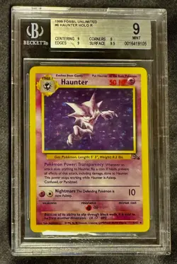 🔮 Haunter 6/62 Holo Pokemon Card - 1999 Fossil Set, BGS 9 - Image 1