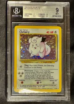 ✨ Clefairy 5/102 Holo Pokemon Card - 1999 Base Set, BGS 9 - Image 1