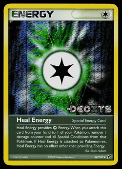Pokemon Card - Heal Energy Deoxys 94/107 Uncommon Reverse Holo Stamped - Image 1