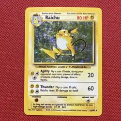 Pokemon TCG Raichu Holo Rare Card Base Set, 14/102 - Image 1