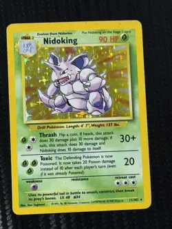 Nidoking 11/102 Base Set - Rare Holo Pokemon Card - Vintage WOTC 1999 - Image 1