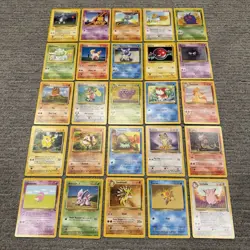 Vintage 1999 Pokemon Cards Lot 25 Base Jungle Fossil LP/NM No Duplicates WOTC #A - Image 1