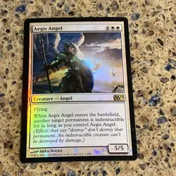 Aegis Angel 1 Core Set 2012 (M12) FOIL MTG TCG CARD NM - Image 1
