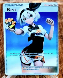 Pokemon Bea Anima Waifu Sexy Doujin ACG DIY Trainer Full Art Card Holo - Image 1