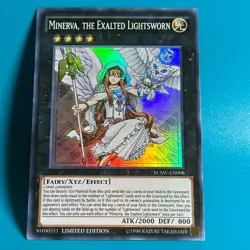 Yugioh Minerva The Exalted Lightsworn YCSW-EN008 Super Rare Prize Card NM - Image 1