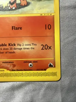 2002 Growlithe Pokemon Skyridge 62/144 E Series Card Vintage NM - Image 3