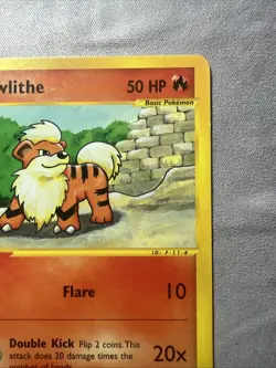 2002 Growlithe Pokemon Skyridge 62/144 E Series Card Vintage NM - Image 4