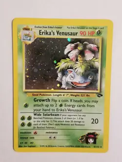 ERIKA'S VENUSAUR 4/132 Holo Rare Gym Challenge Pokemon Card Light Play - Image 1