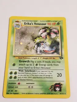 ERIKA'S VENUSAUR 4/132 Holo Rare Gym Challenge Pokemon Card Light Play - Image 3
