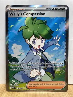 Pokemon Mega Evolution Wally’s Compassion Foil Full Art Card Rare 176/132 - Image 1