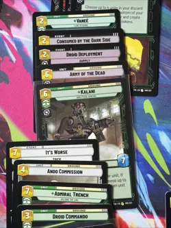 Count Dooku Star Wars Unlimited Card Deck Lot Custom Playable - Image 4