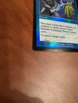 Magic: The Gathering Mercadian Masques Thwart Foil Card HEAVILY PLAYED - Image 2