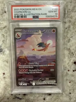 Pokemon TCG Charizard EX Holo PSA 10 Gem Mint Scarlet & Violet 151 Card - Image 1