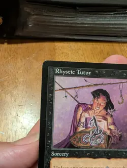 Magic: The Gathering Rhystic Tutor Rare Prophecy Sorcery Black Dan Frazier 77 - Image 2