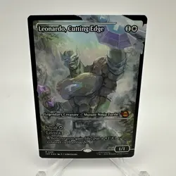 Leonardo Cutting Edge Showcase Foil MTG Teenage Mutant Ninja Turtles Unplayed/NM - Image 1