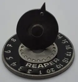 1995 "BLACK REAPER SCRYE" Life Counter DEMON CLAW W/Crystal VINTAGE PEWTER MINT - Image 3