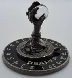 1995 "BLACK REAPER SCRYE" Life Counter DEMON CLAW W/Crystal VINTAGE PEWTER MINT - Image 4