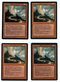 MTG 4x (NM)LAVA BURST Ice Age MTG Magic Sorcery WOTC VTG - Image 1