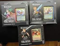 Lot (3) MTG Final Fantasy Commander Decks Sealed w/ collector booster New - Image 1