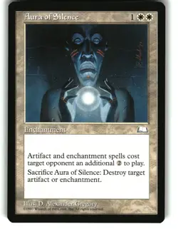 Magic the Gathering - Weatherlight Aura of Silence 1997 Uncommon - Image 1