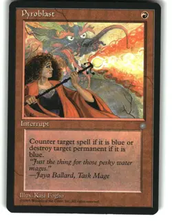Magic the Gathering - Ice Age Pyroblast 1995 213 Common - Image 1