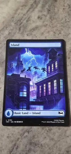 Island (0192) Teenage Mutant Ninja Turtles Regular Basic Land Full Art MTG NM - Image 1