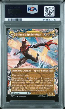 2025 MTG MARVEL'S SPIDER-MAN #0211 MILES MORALES/ULTIMATE SPIDER-MAN PSA 10 - Image 2