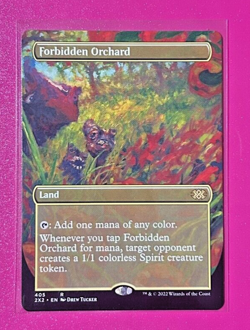 MTG *Borderless* Forbidden Orchard - Double Masters 2022 (2X2) #405 Rare - NM - - Image 1