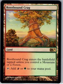 Rootbound Crag - 227 - Magic 2011 (M11) - Magic MTG - NM - B3G1 - Image 1