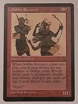 MTG Goblin Recruiter Visions Regular NM PreModern - Image 1