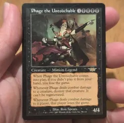 Magic: The Gathering Phage the Untouchable Rare Legions Creature Black 78 Ron S… - Image 1