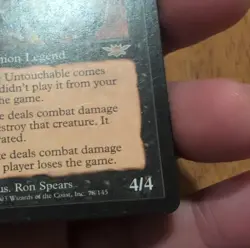 Magic: The Gathering Phage the Untouchable Rare Legions Creature Black 78 Ron S… - Image 4