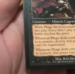 Magic: The Gathering Phage the Untouchable Rare Legions Creature Black 78 Ron S… - Image 5