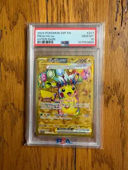 Pokemon Pikachu ex 247/191 Sv08: Surging Sparks PSA 10 - Image 1
