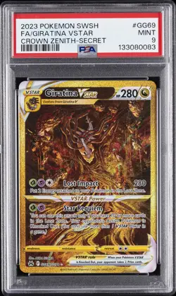 2023 POKEMON SWORD & SHIELD CROWN ZENITH SECRET FULL ART/GIRATINA VSTAR PSA 9 - Image 1