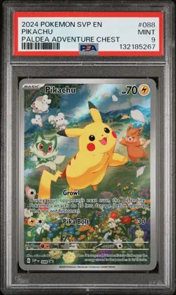 Pikachu Pokemon Svp En-Sv Black Star Promo 088 NM PSA 9 - Image 1
