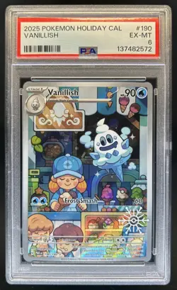 2023 Pokemon SV Paradox Rift Vanillish #190/182 PSA 6 - Image 1