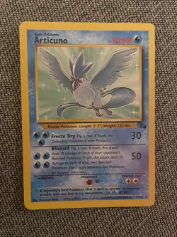 Pokemon TCG Articuno Card 17/62 Fossil Unlimited Non-Holo Rare - Image 1