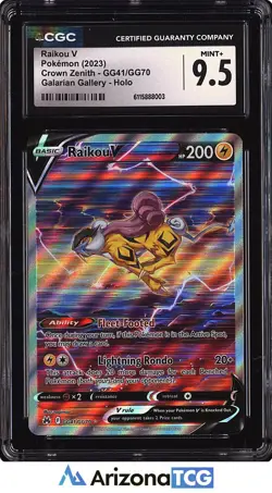 Pokemon 2023 Raikou V GG41/GG70 Galarian Gallery Holo Crown Zenith CGC 9.5 - Image 1