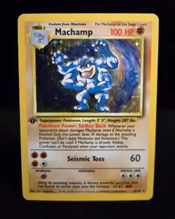 Pokemon TCG - MACHAMP - 1ST EDITION - 8/102 - HOLO - RARE - BASE SET (1999) - MP - Image 1