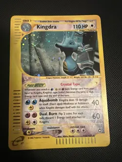 Kingdra Crystal 148/147 Aquapolis Holo Crystal Secret Rare Pokemon TCG - Image 1