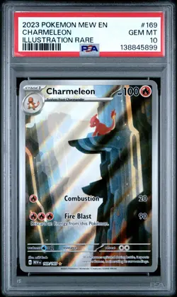 2023 POKEMON MEW EN-151 ILLUSTRATION RARE #169 CHARMELEON PSA 10 - Image 1