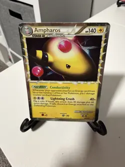 Pokemon Ampharos (Prime) 105/123 Heartgold & Soulsilver Ultra Rare Holo 2010 LP - Image 2