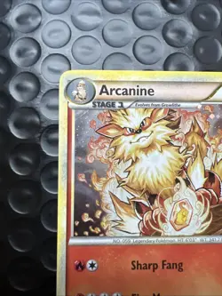 Pokemon TCG Arcanine 1/123 Heartgold & Soulsilver Holo Rare - LP - Image 2