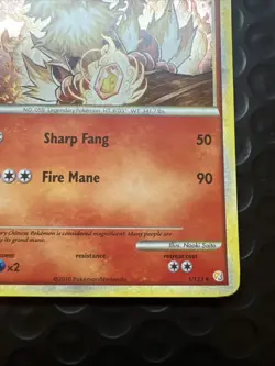 Pokemon TCG Arcanine 1/123 Heartgold & Soulsilver Holo Rare - LP - Image 4