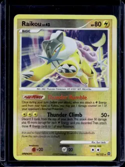 2007 Pokemon Diamond & Pearl Secret Wonders Raikou Reverse Holo #16/132 - Image 1